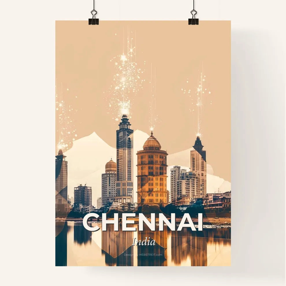Chennai India Skyline Art Poster Local Colors Poster