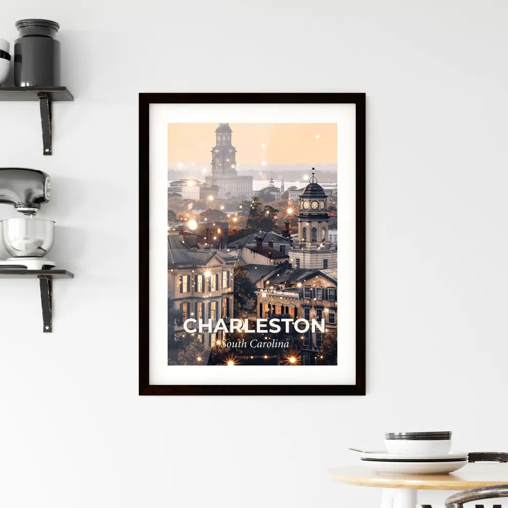 Charleston City Skyline Architectural Wonder Composite Framed Print