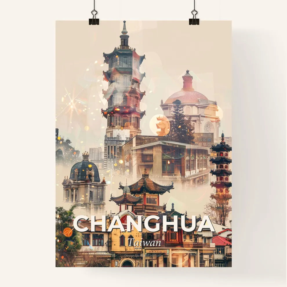 Changhua Skyline Artwork Poster Poster