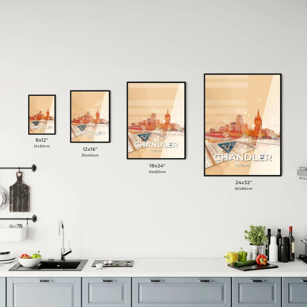 Chandler Skyline Double Exposure Poster Art Office Art