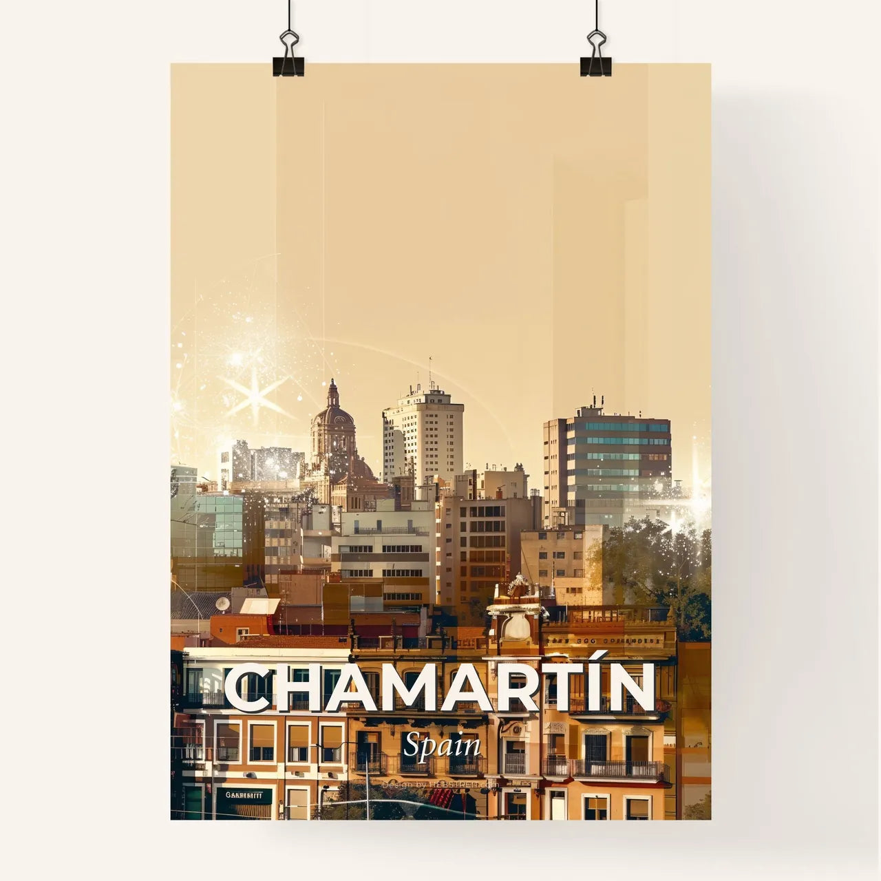 Chamartín Cityscape Composite Art Poster