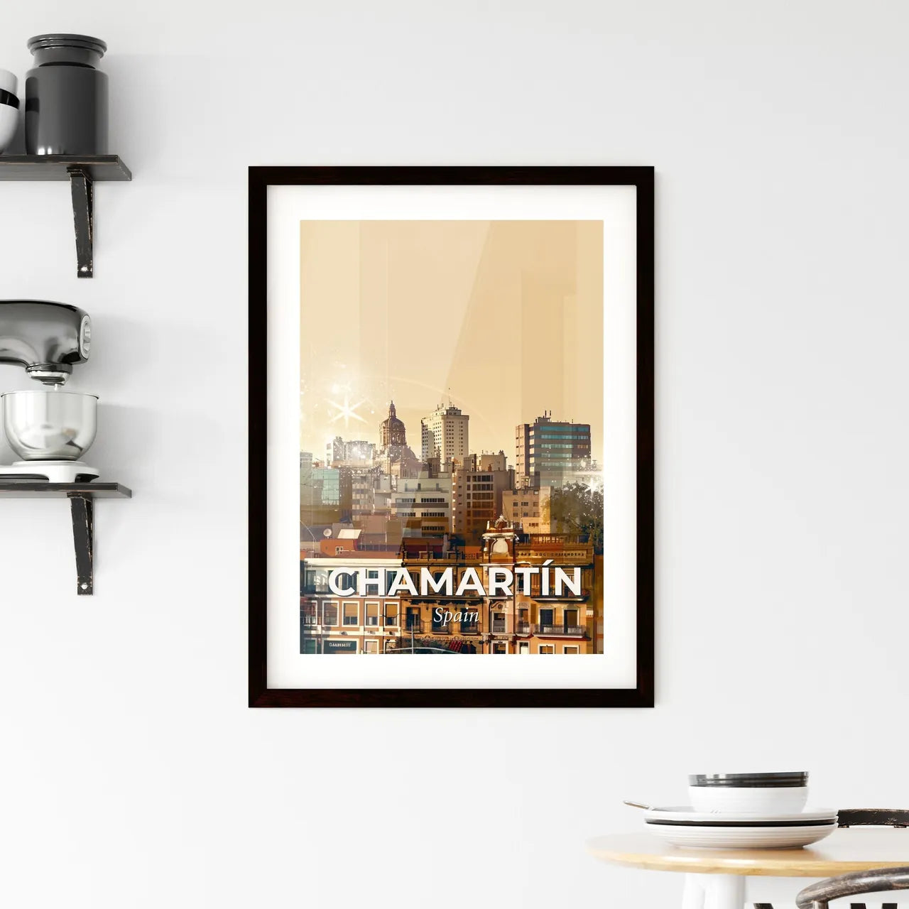 Chamartín Cityscape Composite Art Framed Print