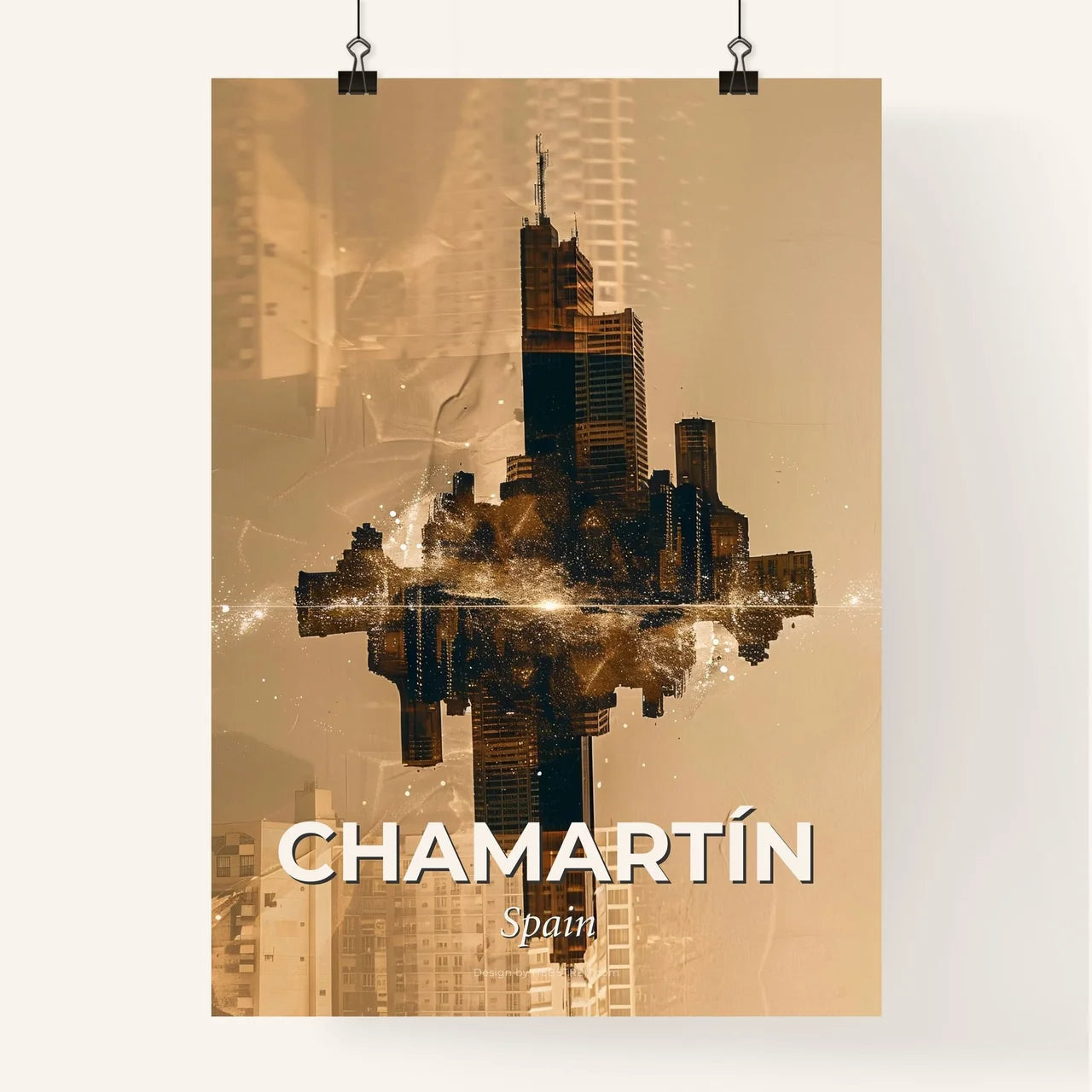 Chamartín: Double Exposure of Architecture and City Poster