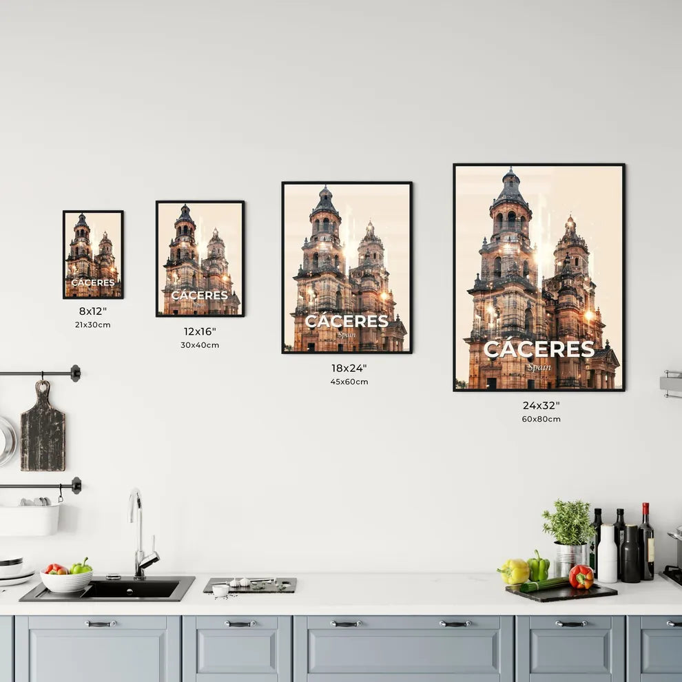 Caceres Skyline Double Exposure Poster Art Office Art