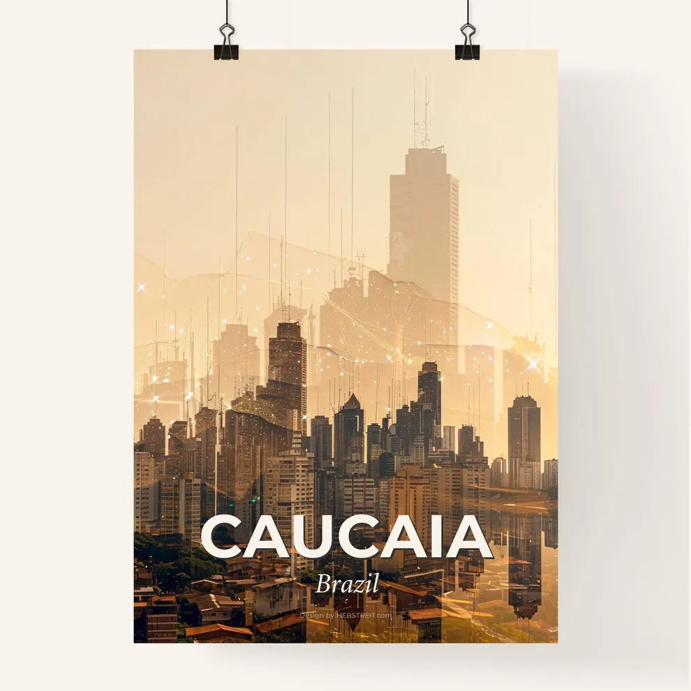 Caucaia, Brazil: Colorful Skyline and Architecture Poster Poster