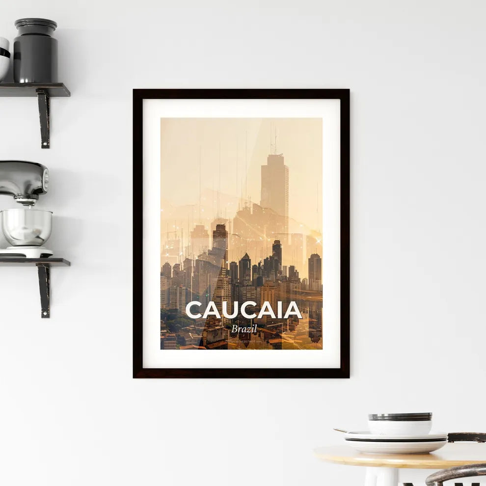 Caucaia, Brazil: Colorful Skyline and Architecture Poster Framed Print