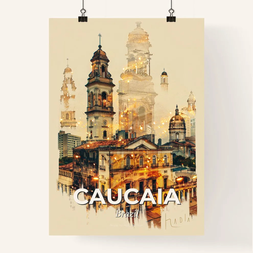 Caucaia's Skyline Architecture Composite Art Poster Print Poster