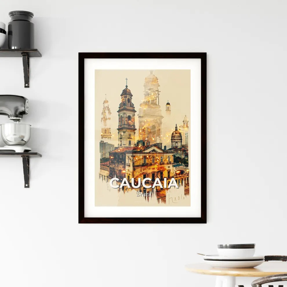 Caucaia's Skyline Architecture Composite Art Poster Print Framed Print