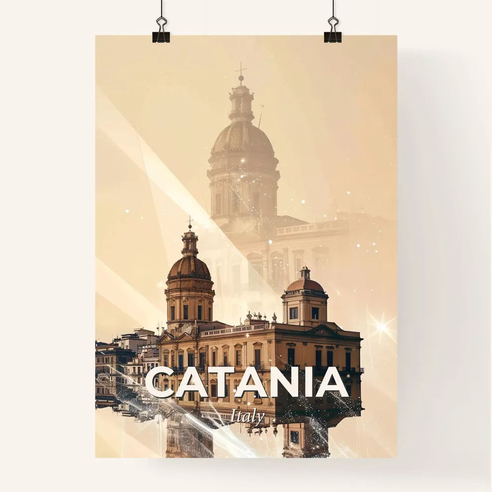 Catania Cityscape Composite Art Print Poster