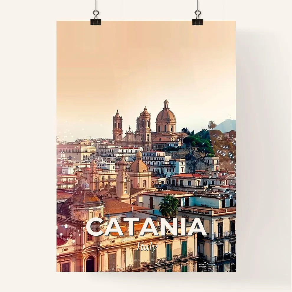 Catania: Moonlight over Architecture Poster