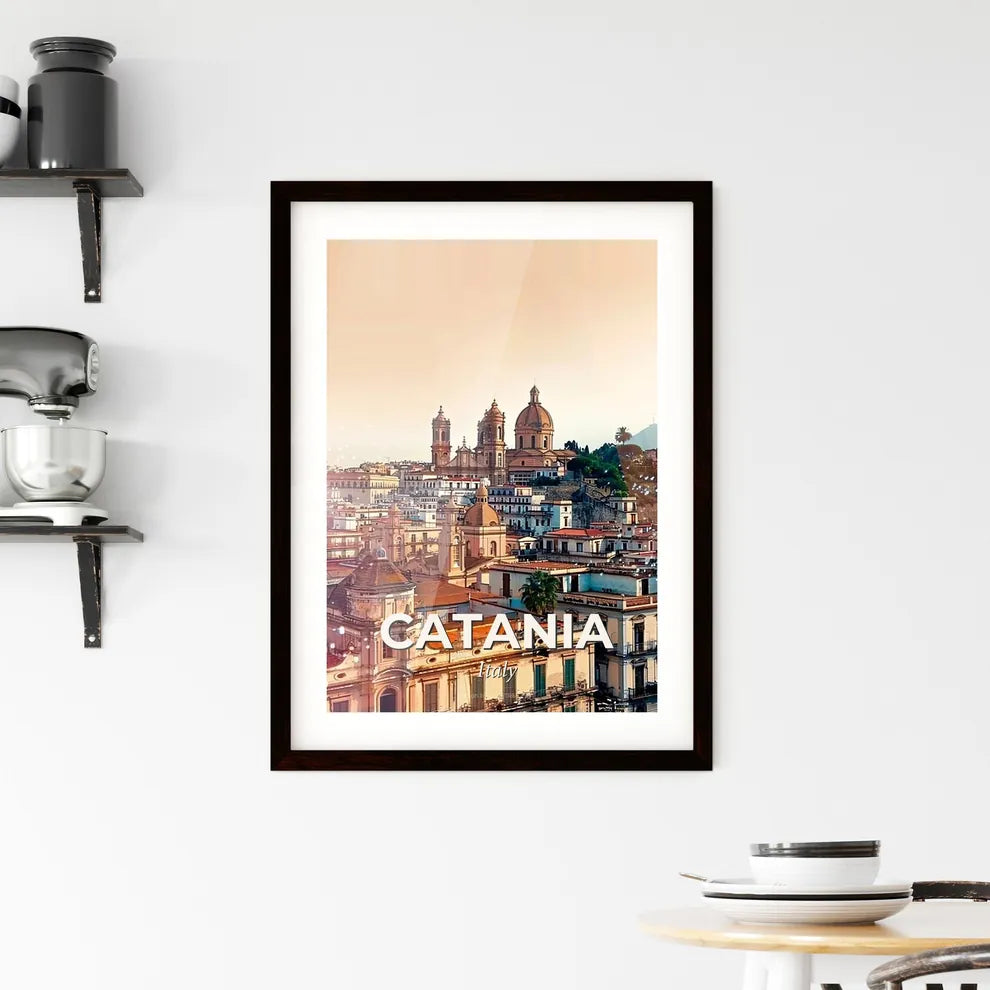 Catania: Moonlight over Architecture Framed Print