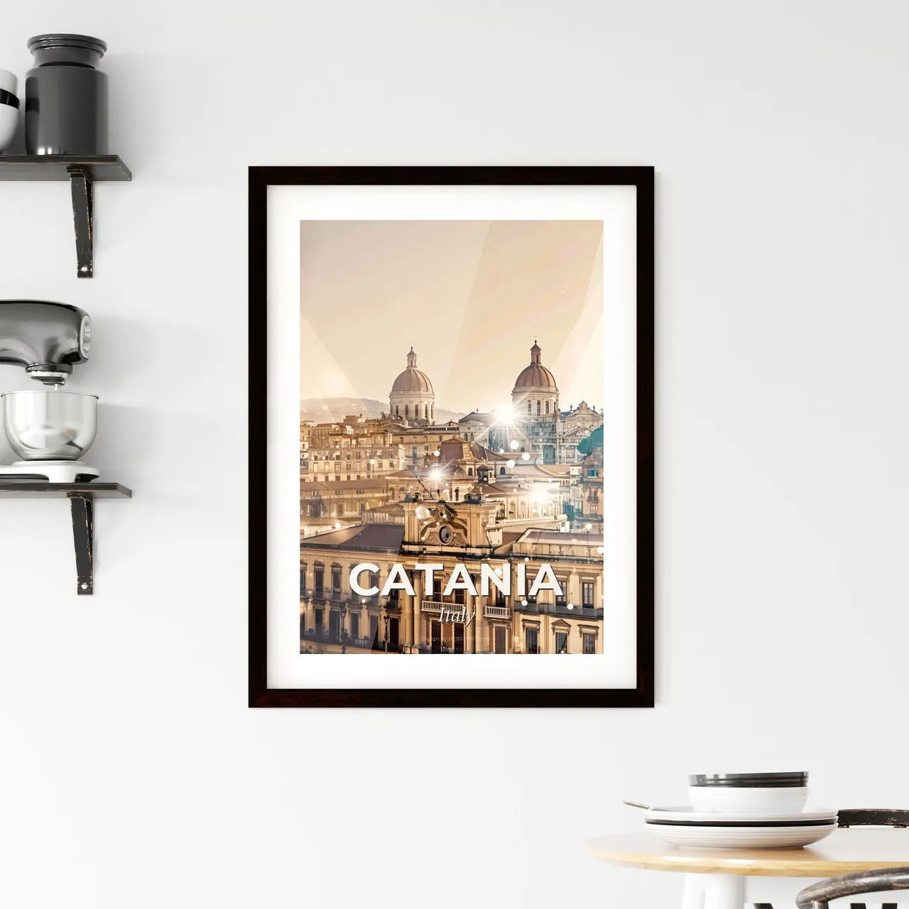 Catania: Art Cityscape Symphony Framed Print