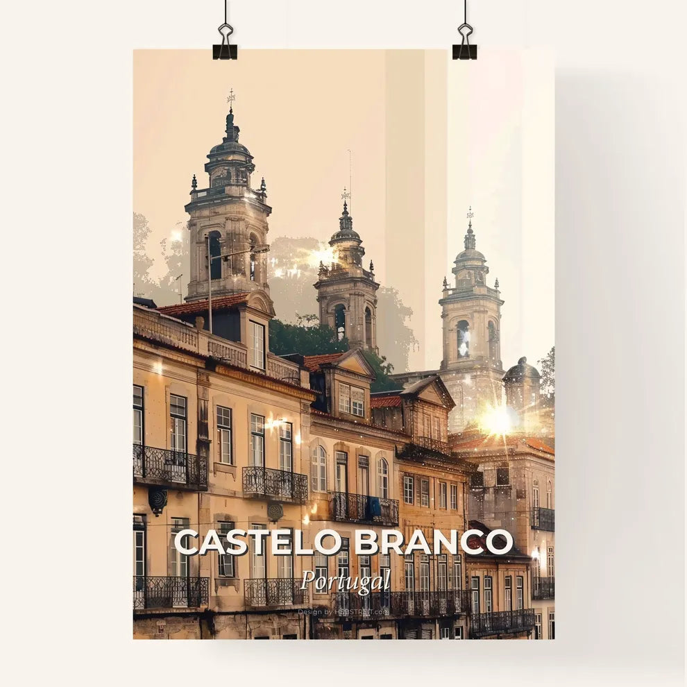 Castelo Branco: Art of Skyline and Architecture Poster