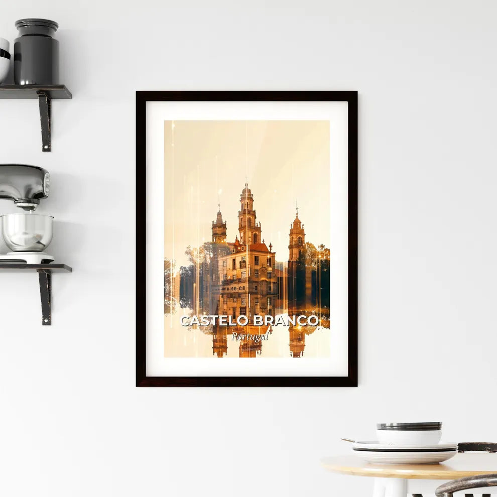 Castelo Branco Skyline Architectural Art Composite Framed Print