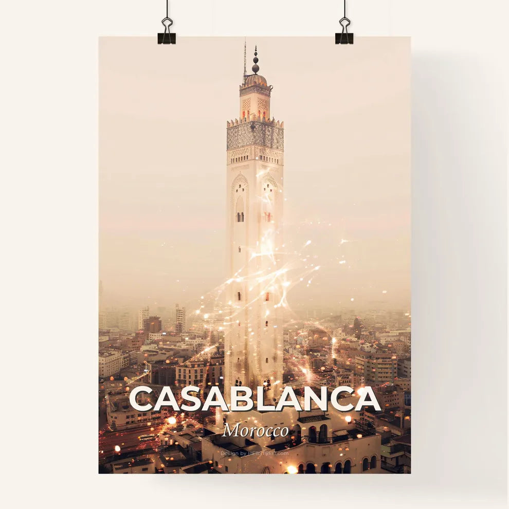 Casablanca Pastel Double Exposure City Art Poster