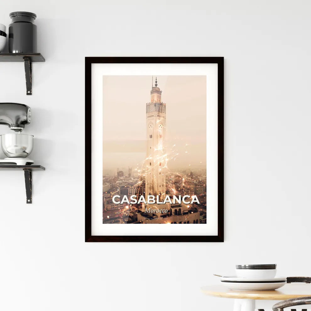 Casablanca Pastel Double Exposure City Art Framed Print