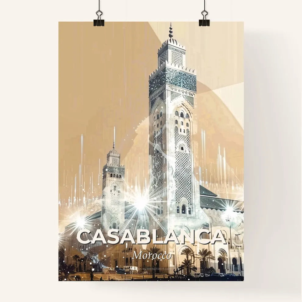 Casablanca City Lights Panorama Poster Poster