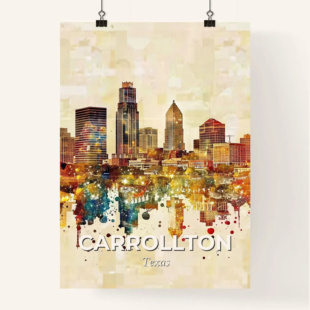Carrollton: Local Skyline Composite Artwork Poster