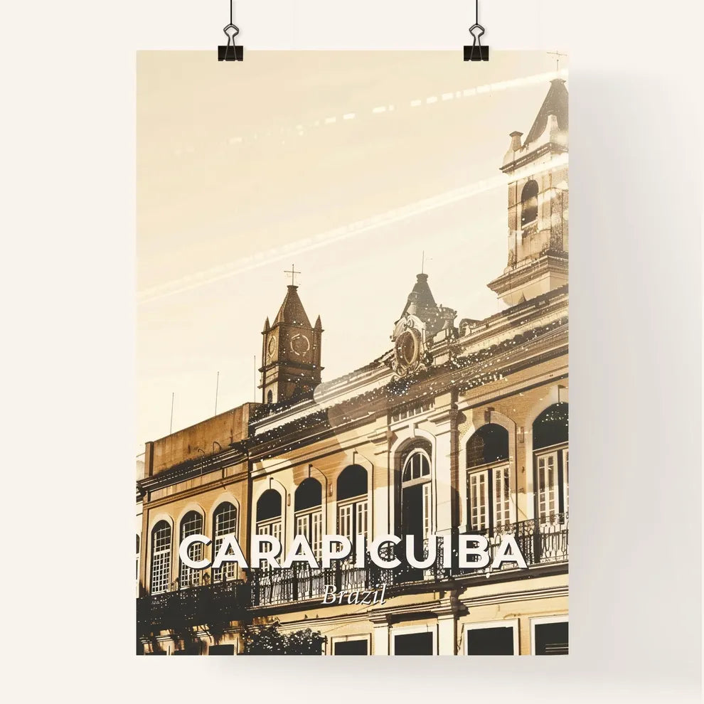Carapicuiba: Local Icons and Skyline Art Poster