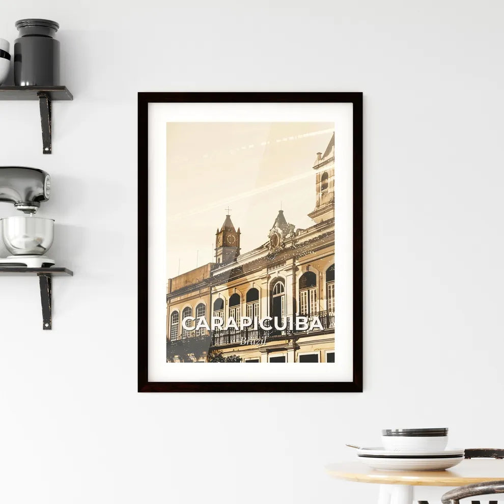 Carapicuiba: Local Icons and Skyline Art Framed Print