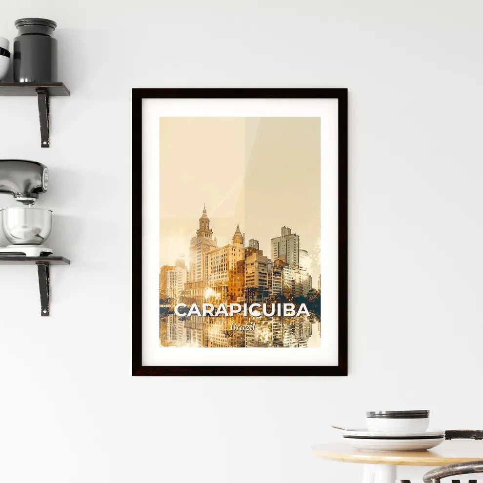Carapicuiba City Skyline Composite Art  Poster Print Framed Print