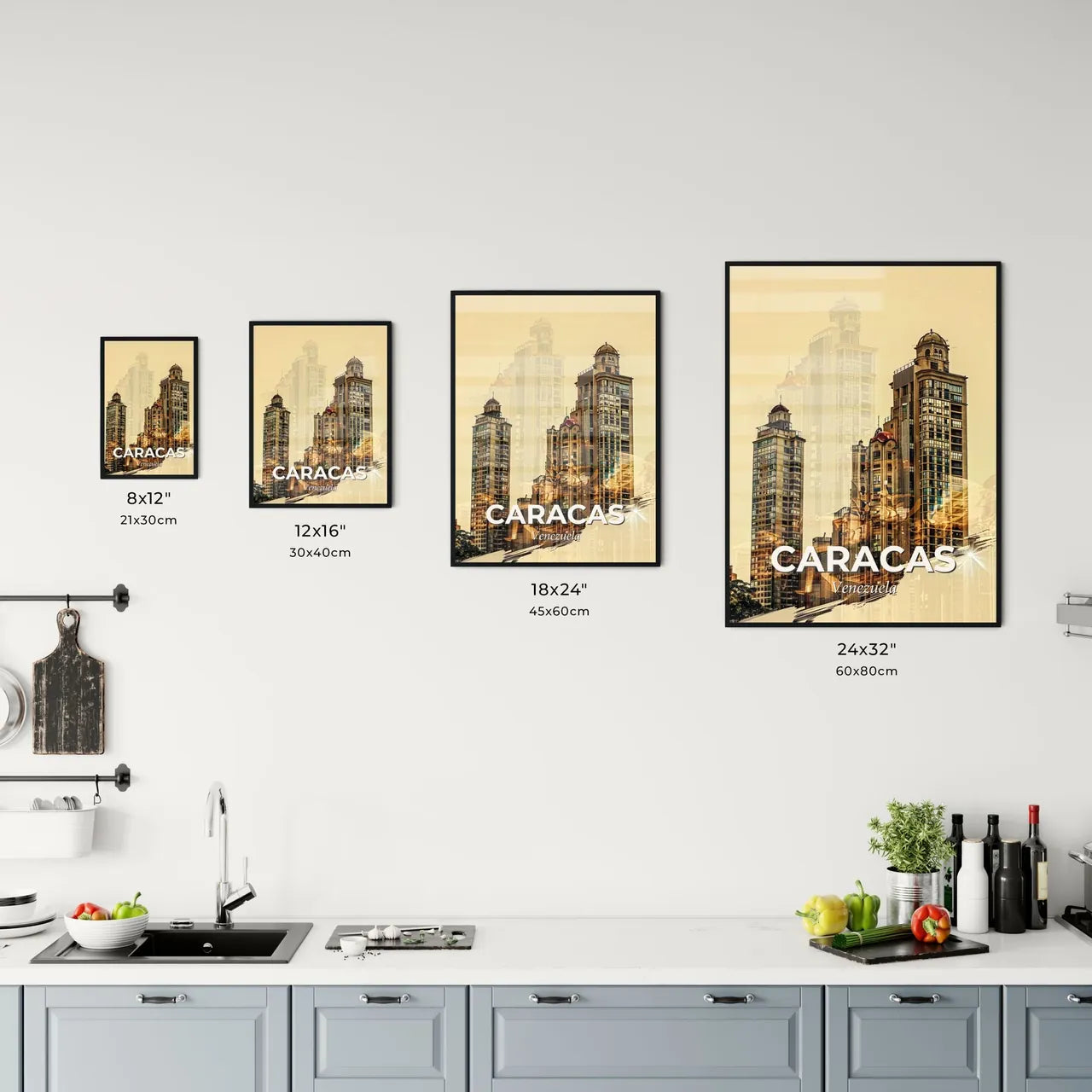 Caracas Skyline Composite Art Poster Office Art