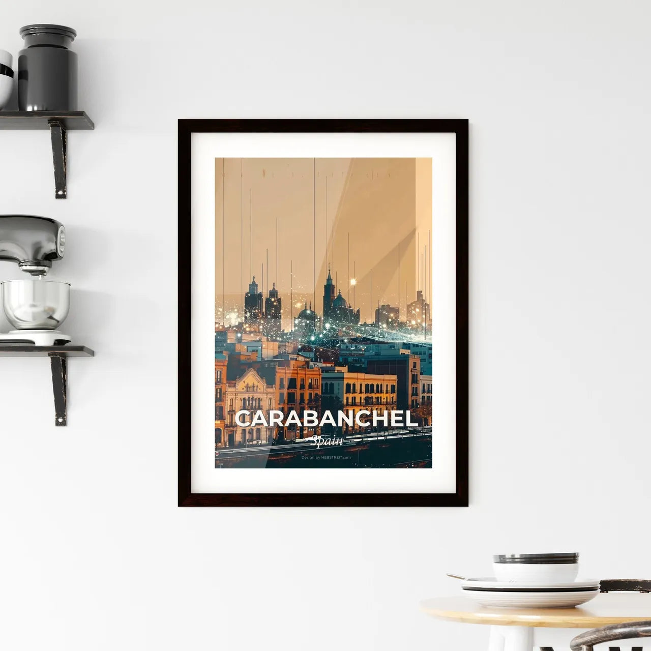 Carabanchel Skyline Icon Cityscape Art Poster Framed Print