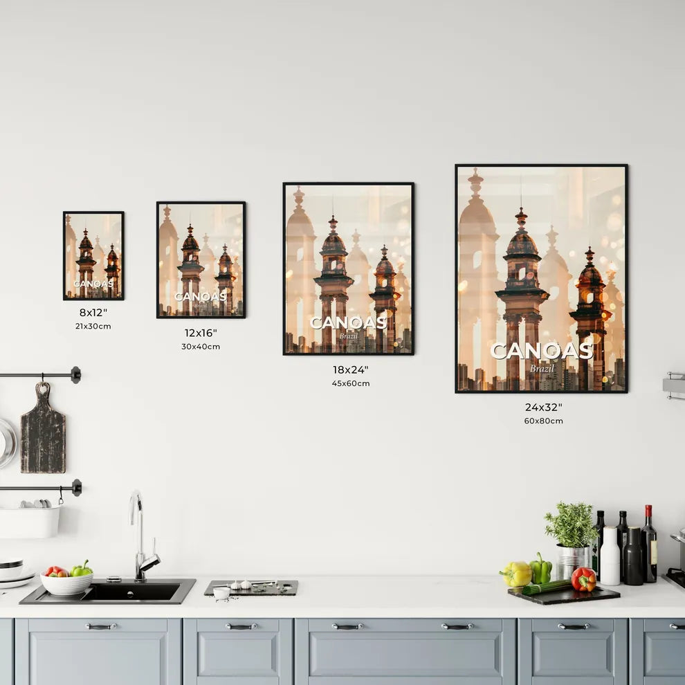 Canoas Skyline Iconic Architecture Poster Office Art