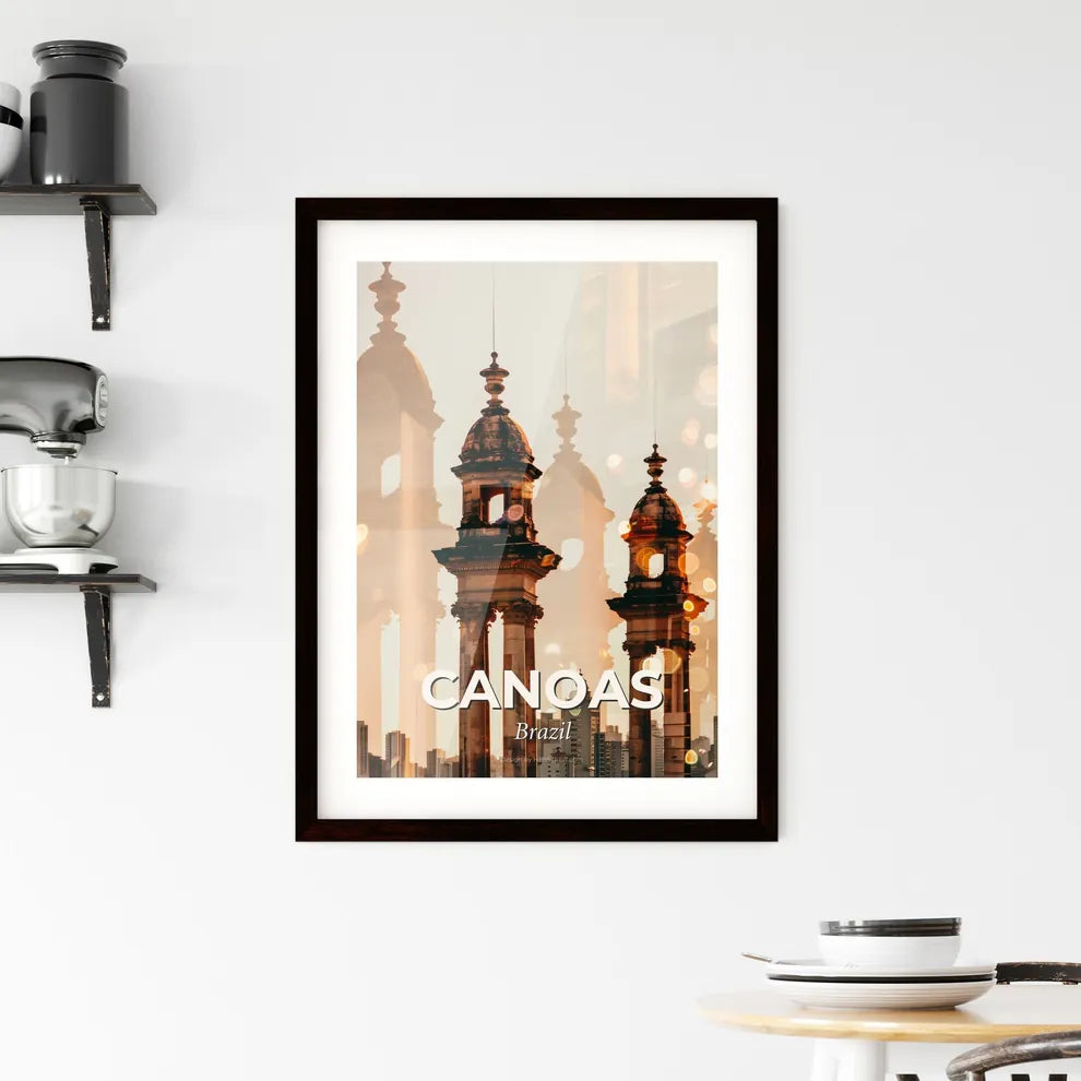 Canoas Skyline Iconic Architecture Poster Framed Print