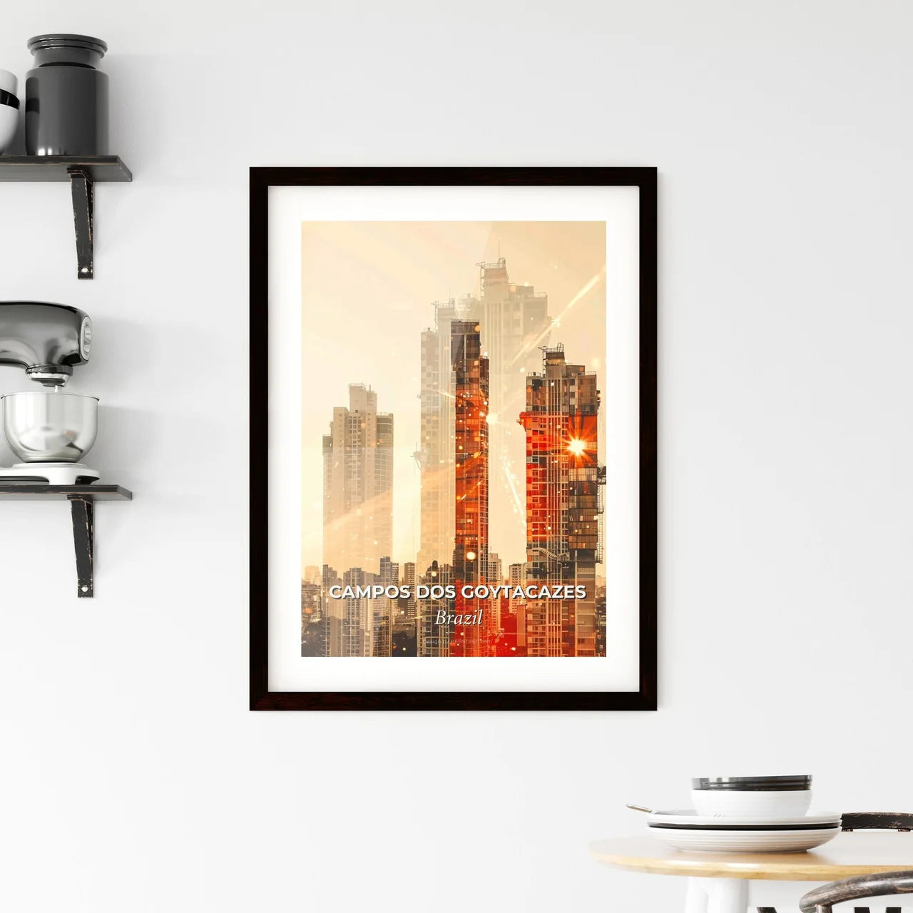 Campos dos Goytacazes Cityscape Skyline Panorama Framed Print