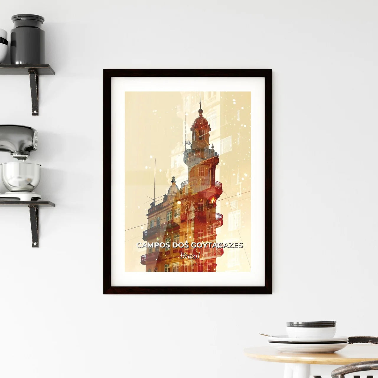 Campos Dos Goytacazes City Art Poster Framed Print