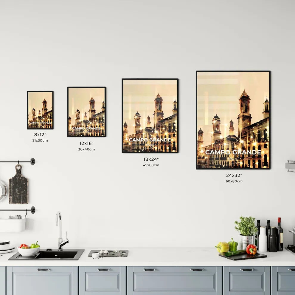 Campo Grande City Skyline Composite Art Poster Office Art