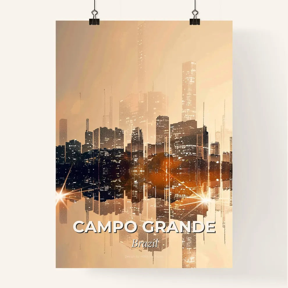 Campo Grande Cityscape Art: Local Icon Vibes Poster