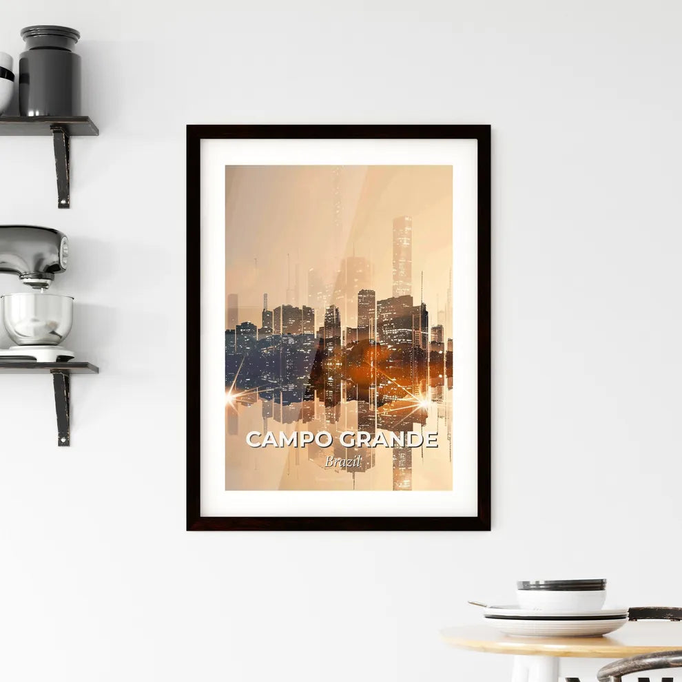 Campo Grande Cityscape Art: Local Icon Vibes Framed Print