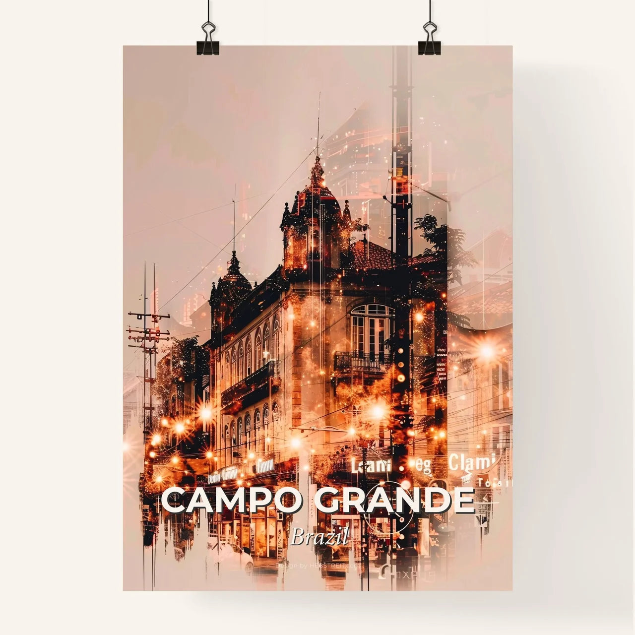 Campo Grande Urban Fusion Skyline Wall Art Poster
