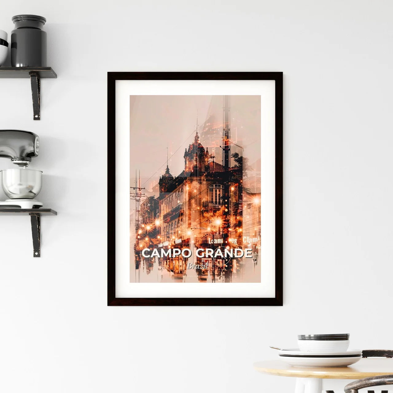 Campo Grande Urban Fusion Skyline Wall Art Framed Print