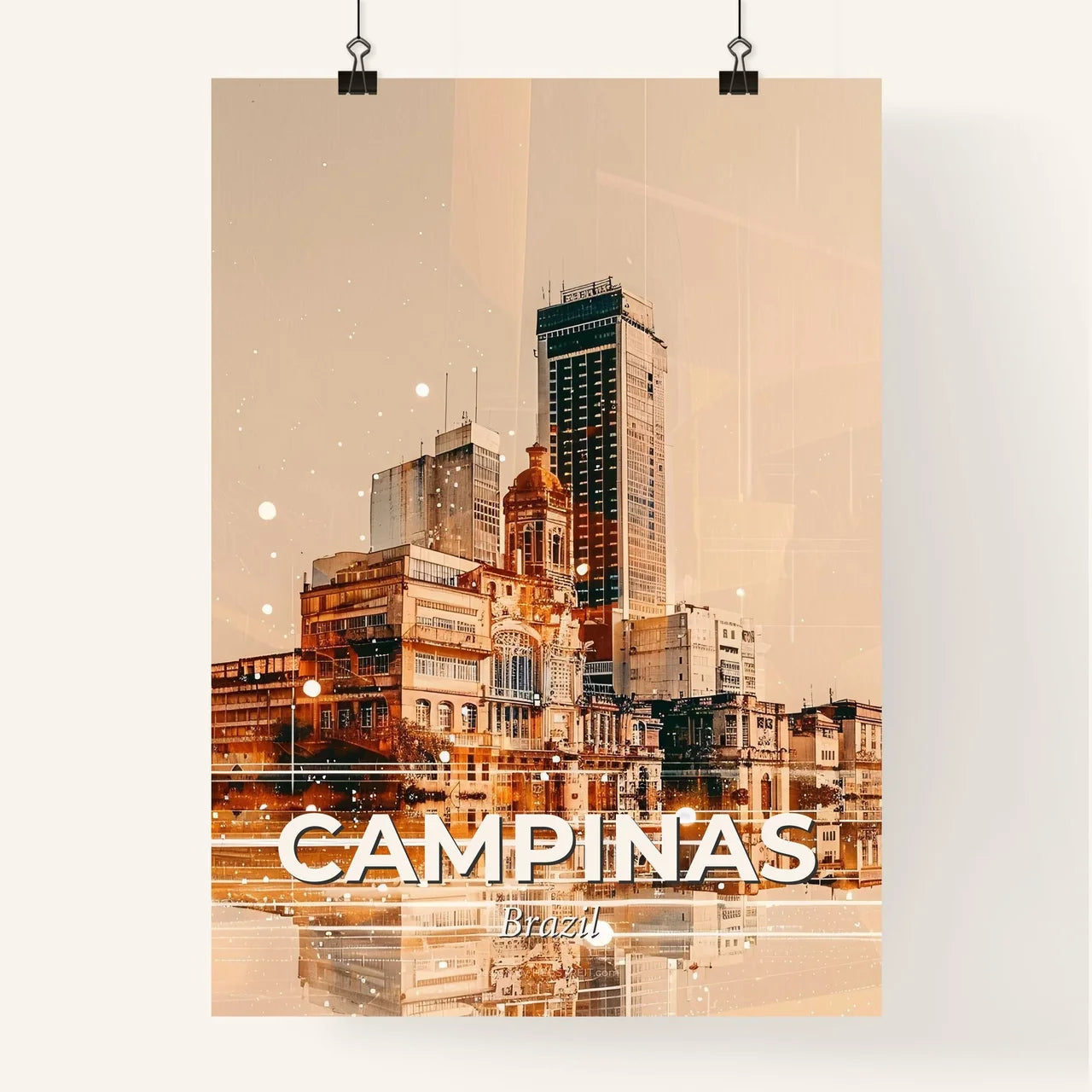 Campinas Brazil Cityscape Art Modern Poster Poster