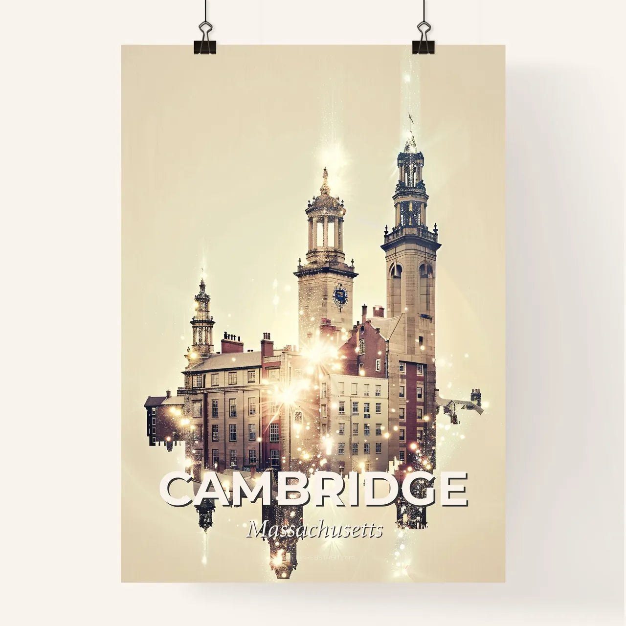 Cambridge Cityscape: Timeless Icons on Canvas Poster