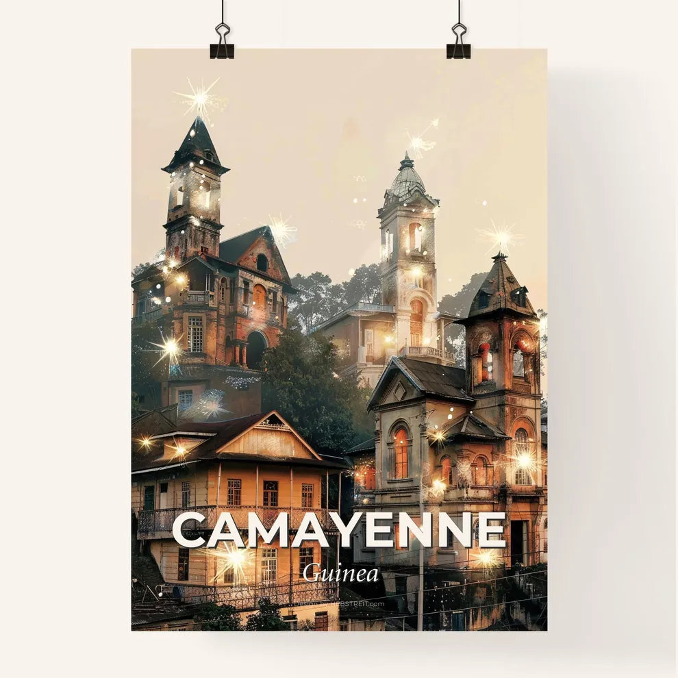 Camayenne Guinea City Skyline Art Poster Poster