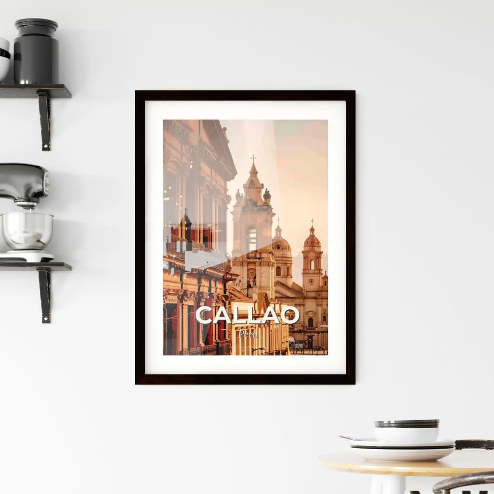 Callao Skyline Composite Art: Vibrant Cityscape Framed Print
