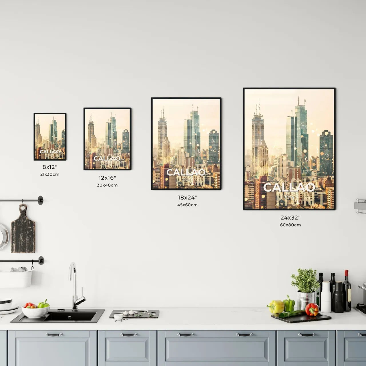 Callao Skyline Double Exposure Composite Art Office Art