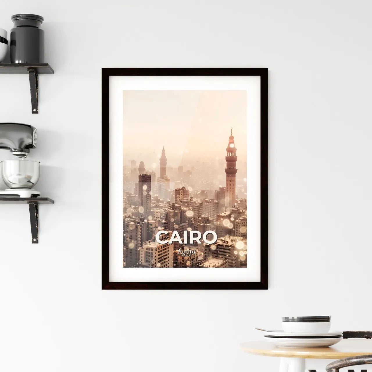 Cairo Double Exposure Cityscape Art Framed Print