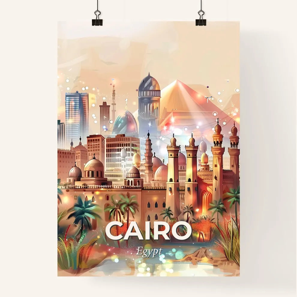Cairo: Skyline Double Exposure Art Poster