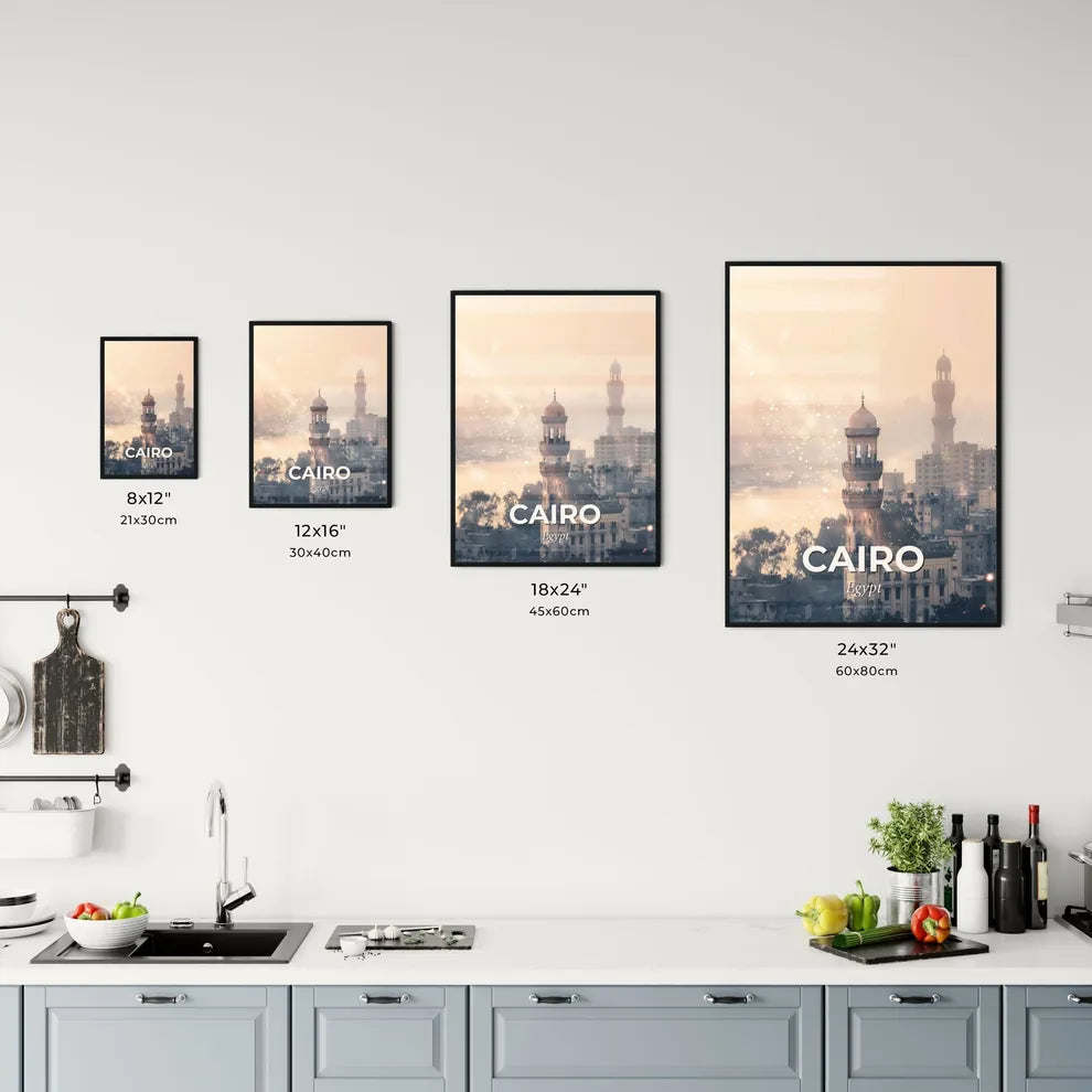 Cairo's Bright Skyline: Iconic Architecture Captured Office Art