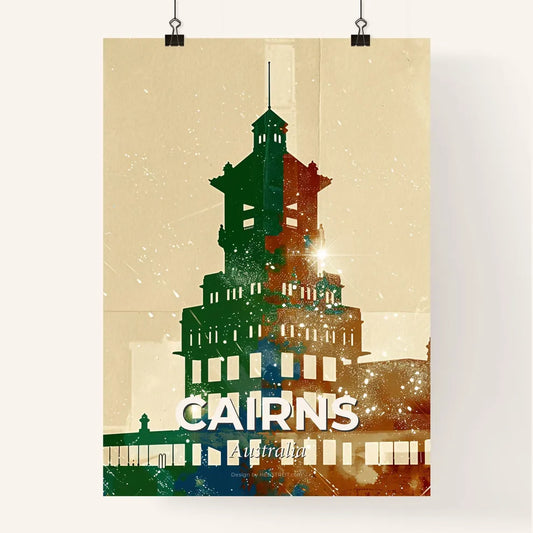 Cairns Cityscape Art Deco Poster Poster