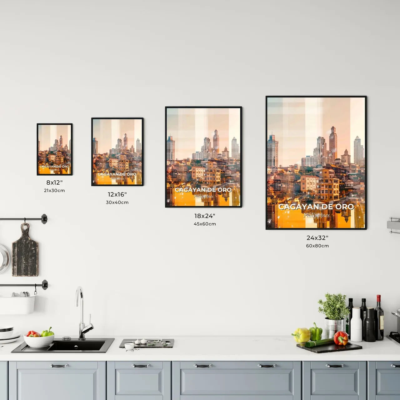 Cagayan de Oro Skyline Composite Art Cityscape Office Art