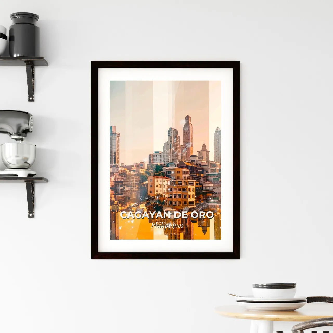 Cagayan de Oro Skyline Composite Art Cityscape Framed Print