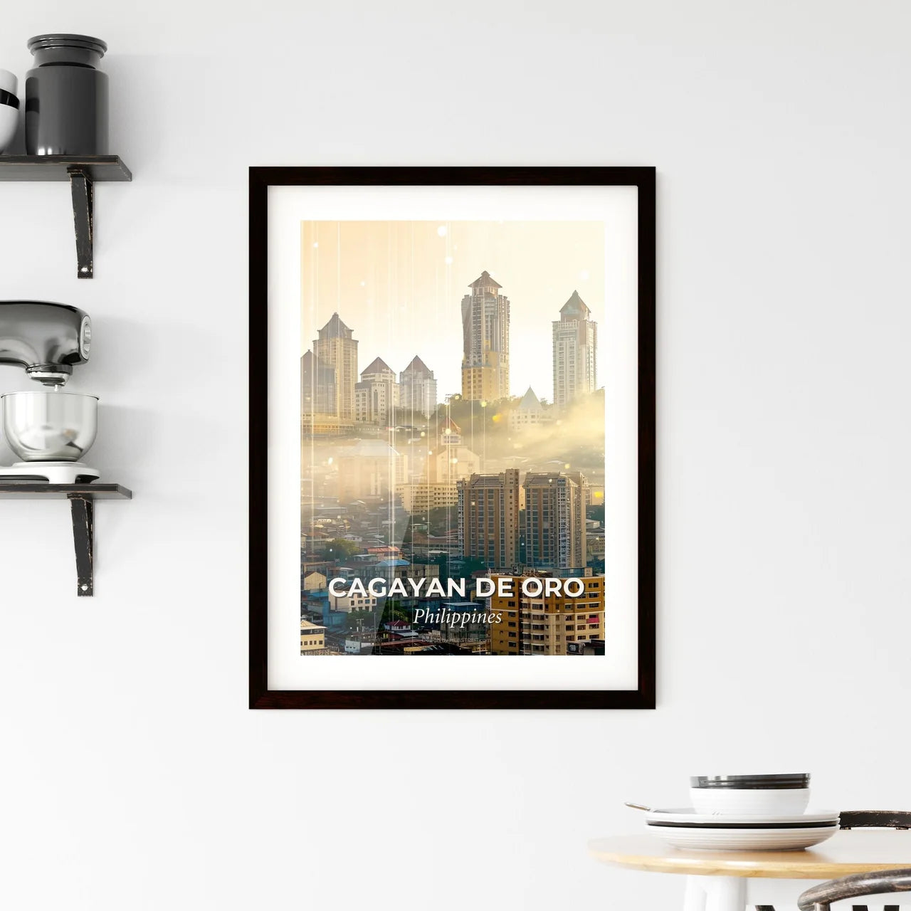Cagayan de Oro Skyline Composite Art Framed Print