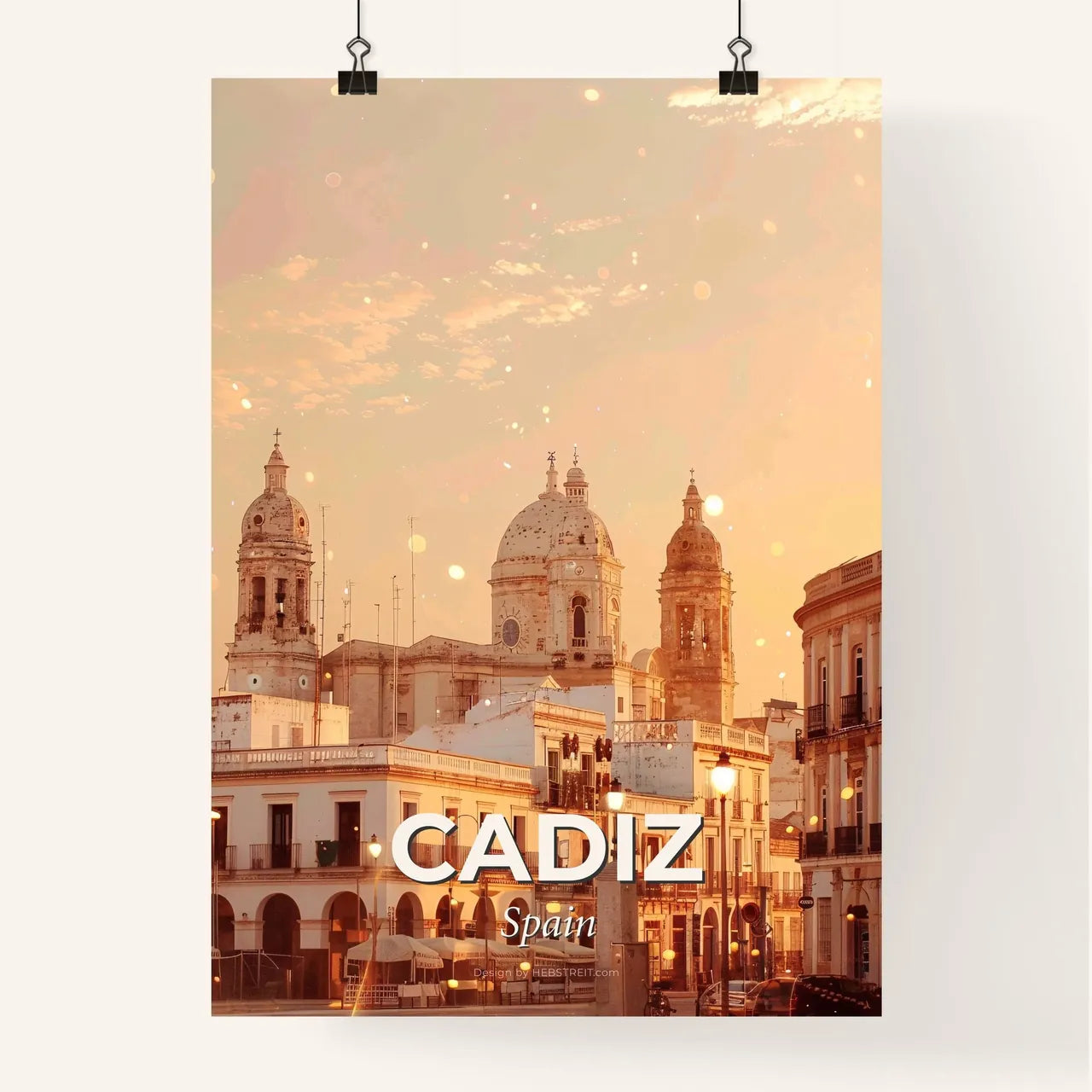 Cadiz City Icons: Double Exposure Art Poster Poster