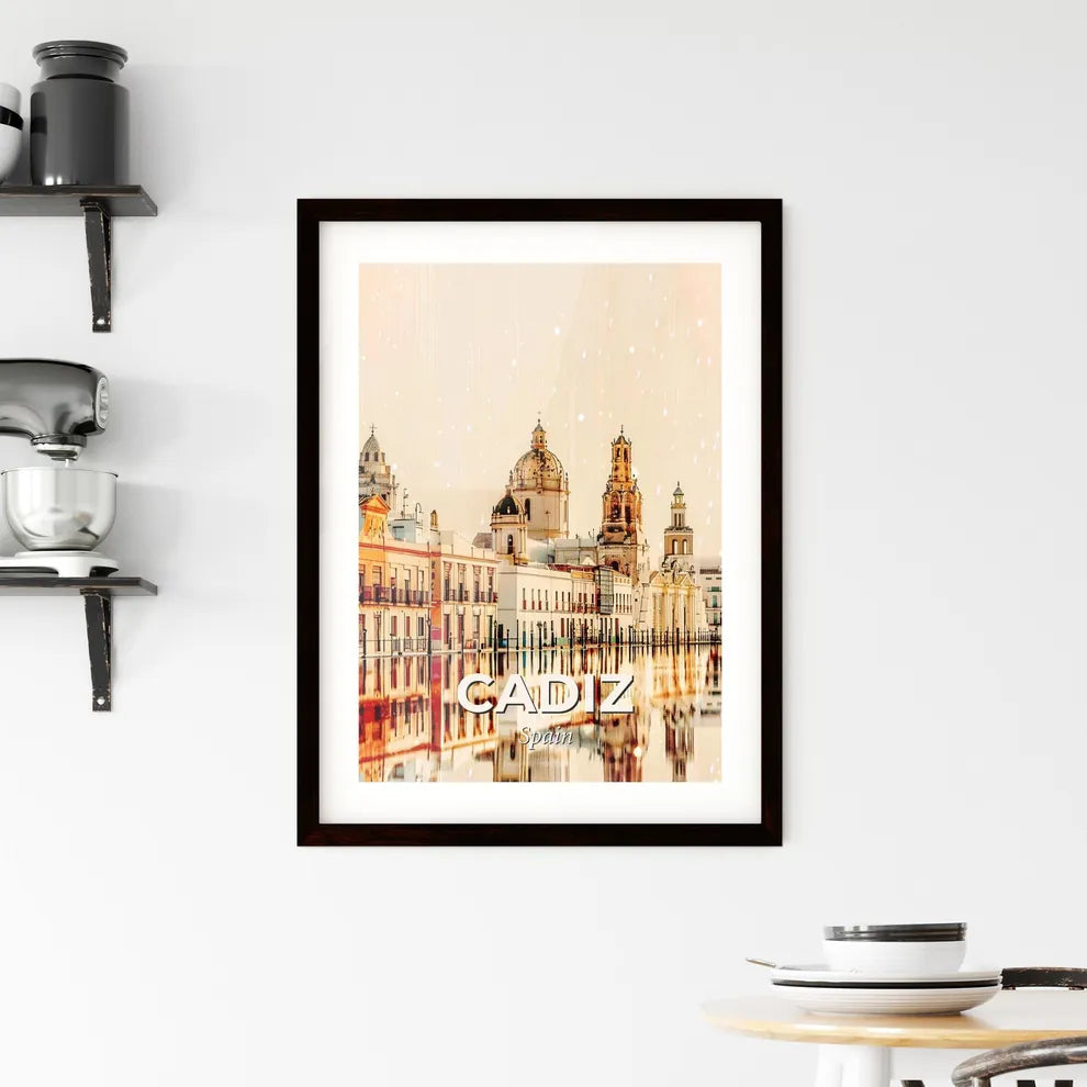 Cadiz Cityscape in Dual Exposure Art Framed Print